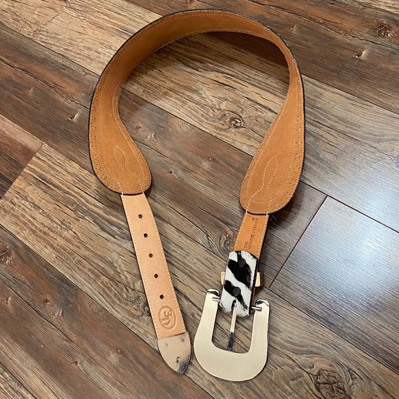 ? Hair on Hide with Crystals Western Belt ?